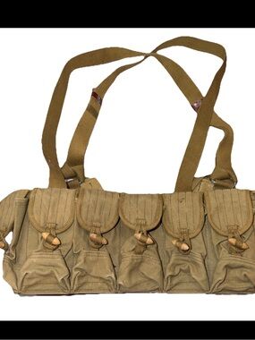 Vintage Original Vietnam WAR Ammo Pouch, Chinese Chicom Type 56 Chest Rig 1970’s